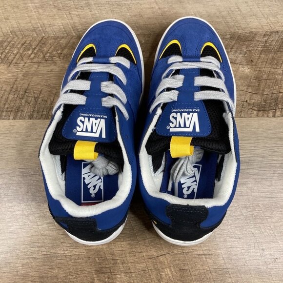 VANS Skate Mixxa Navy Blue Grey White Suede Mesh Mens 8.5 Womens 10 NEW - Picture 6 of 9